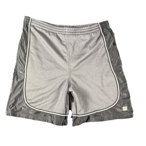 Wilson Shorts Mens Large Gray Mesh Athletic Elastic Waist Drawstring Tennis